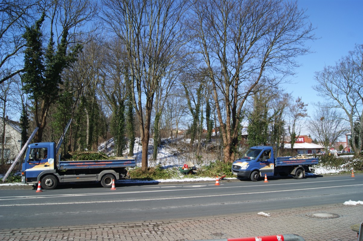 Baumarbeiten an Hauptstraßen